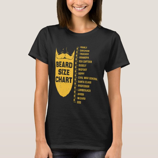 T-shirt Écran de mesure de la longueur de la barbe pour ho (Devant)