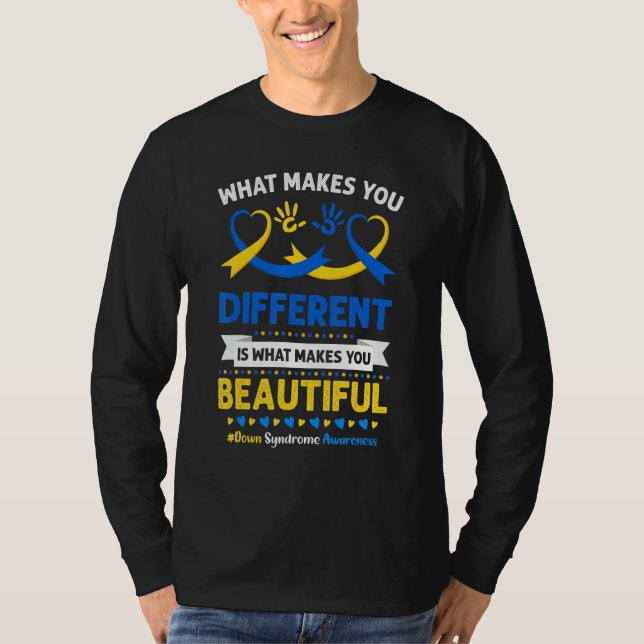 T-shirt Écran de sensibilisation au syndrome de Down T21 D (Devant)