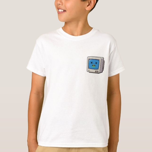 T-shirt Écran d'ordinateur mort avec des bugs pour enfants (Devant)