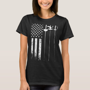 T-shirt Écran Drapeau Fencer américain 1