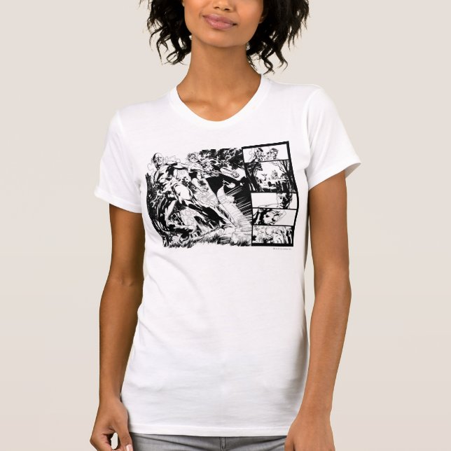 T-shirt Écran Flash et vert 2 (Devant)