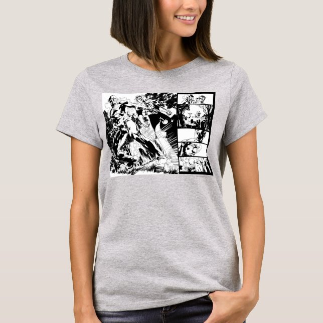 T-shirt Écran Flash et vert 2 (Devant)