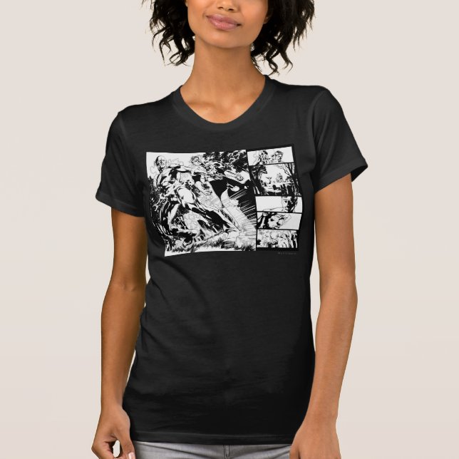 T-shirt Écran Flash et vert 2 (Devant)