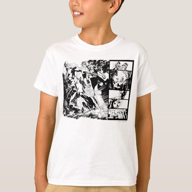 T-shirt Écran Flash et vert 2 (Devant)