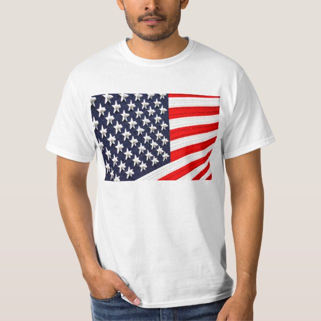 T-shirt Écran lumineux du drapeau américain (Devant)