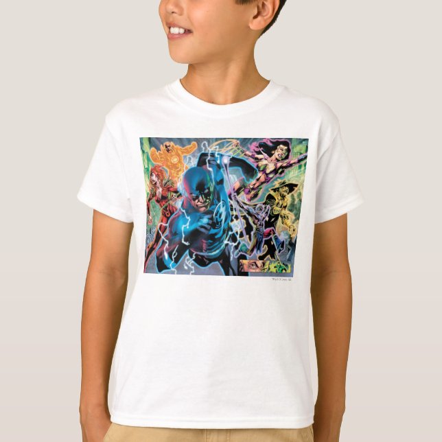 T-shirt Écran noir de nuit - Couleur (Devant)