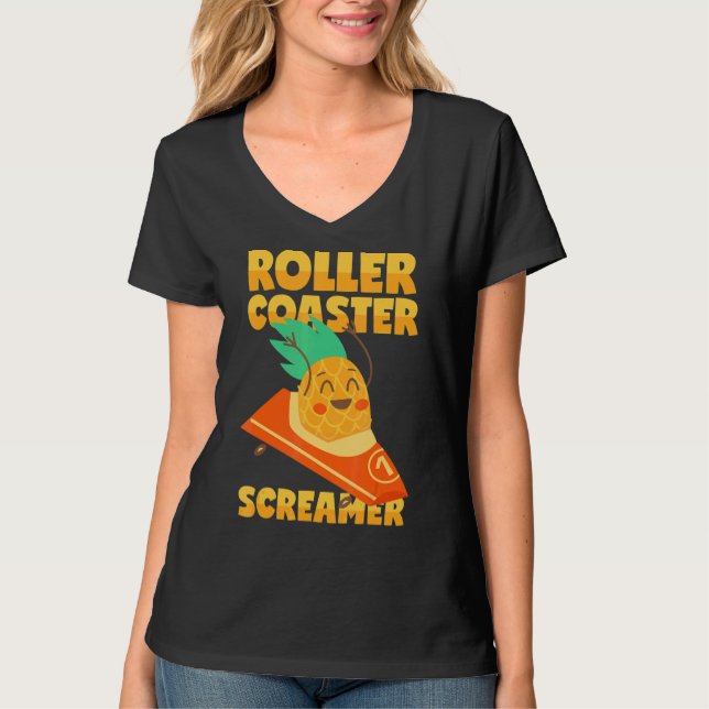 T-shirt Écran Rollercoaster Pineapple (Devant)