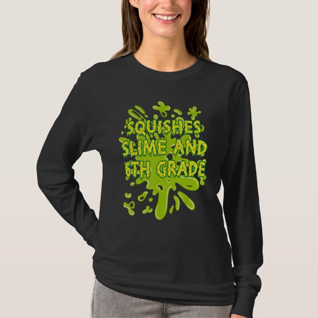 T-shirt Écrase le slime et le slime de l'école élémentaire (Devant)