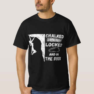 T-shirt Écrasé verrouillé et sur la fille escalade rock