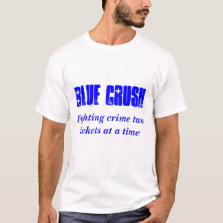T-shirt Écrasement bleu, billets de combat du crime deux à