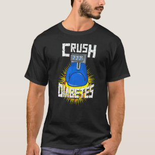 T-shirt Écraser diabète T1d T2d guerrier diabétique diabèt