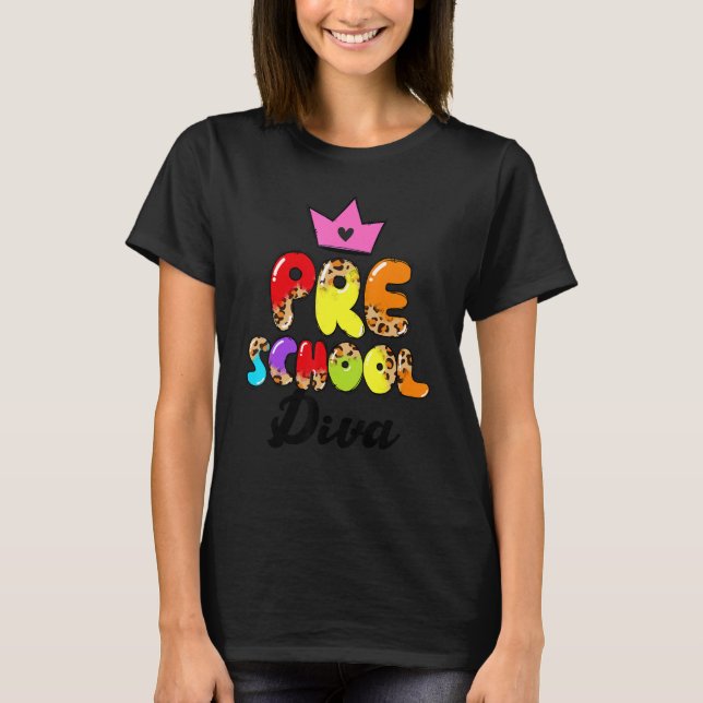 T-shirt Écraser Diva Léopard De La Primaire Couronne De Re (Devant)