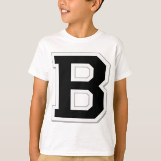 T-shirt Écraser la lettre initiale B Sweatshirt noir