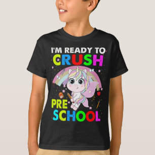 T-shirt Écraser la licorne maternelle Retour à l'école gar