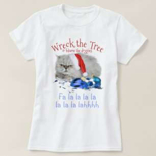 T-shirt Ecraser l'arbre anti Noël Grumpy Kitty Chat