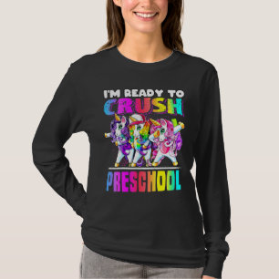 T-shirt Écraser Le Bassin De L'École Préscolaire Unicorne 