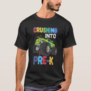T-shirt Écraser le camion monstre pré-K retour à l'école S