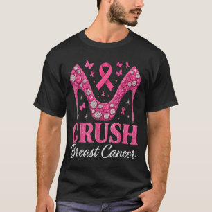 T-shirt Écraser le cancer du sein en ruban nk à talons hau