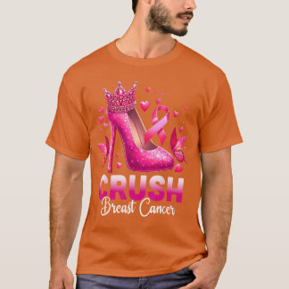 T-shirt Écraser le Ruban Rose de la Sensibilisation au Can