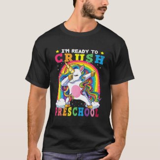 T-shirt Écrasez Le Bidon De L'École Préscolaire Unicorne R