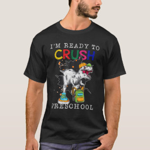 T-shirt Écrasez Le Préscolaire Dino Trex Retour À L'École