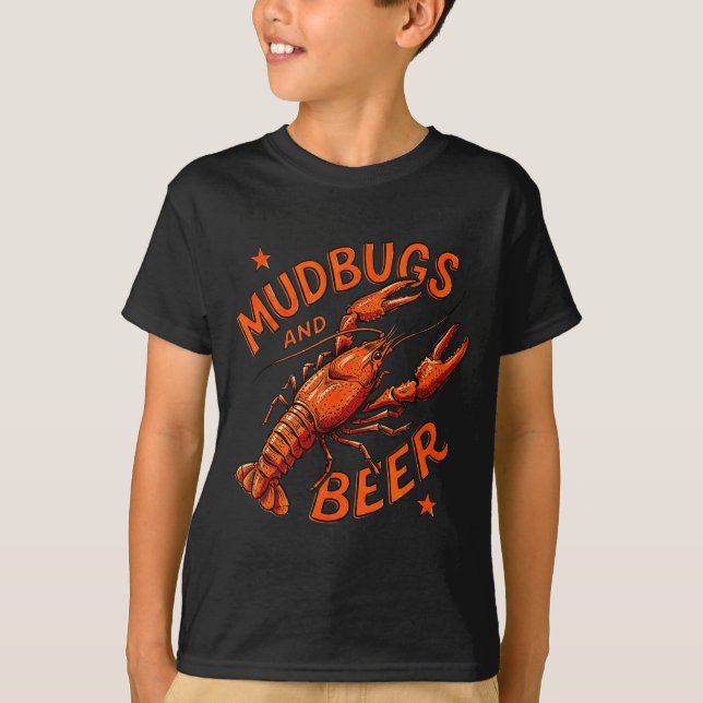 T-shirt Écrevisses et bière Ébullition de fruits de mer d' (Devant)