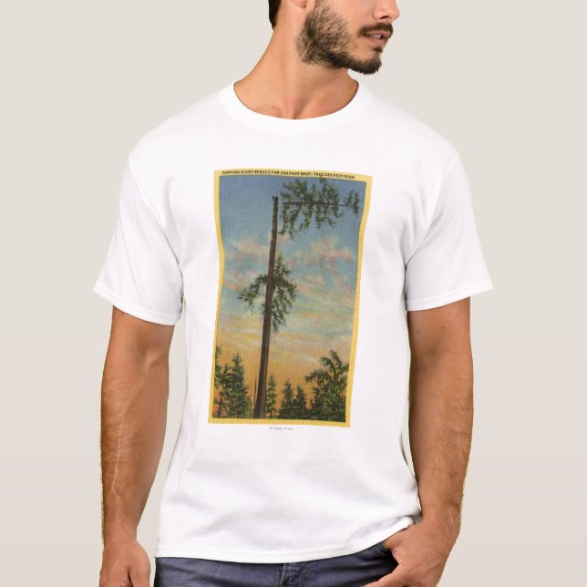 T-shirt Écrimage du sapin géant pour la navigation de 200 (Devant)