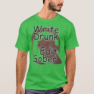 T-shirt Écrire Drunk Modifier Sober 5