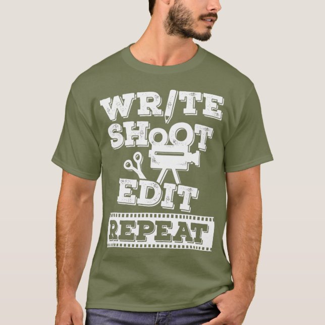 T-shirt Écrire un tir Modifier une conception répétée pour (Devant)