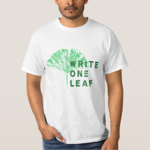 T-shirt Écrire une feuille Merch   Gingko