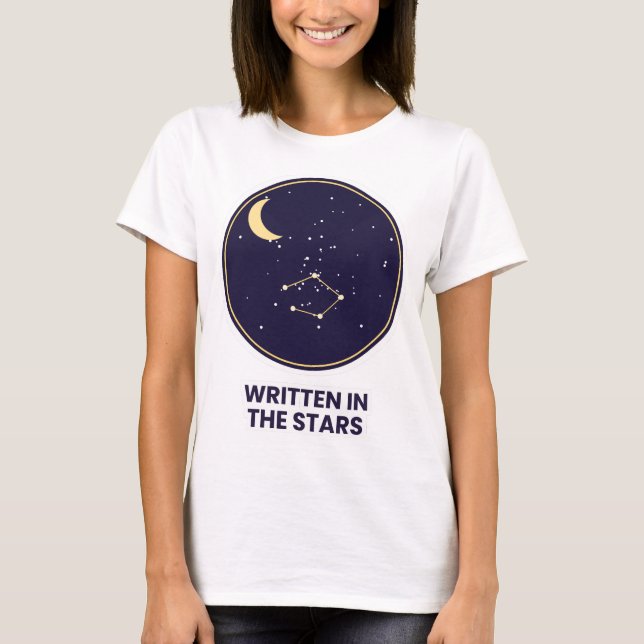 T-shirt Écrit dans les Étoiles Célestes  (Devant)