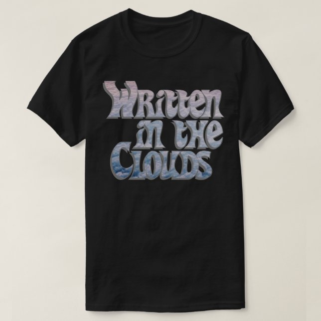 T-shirt Écrit dans les nuages (Design devant)