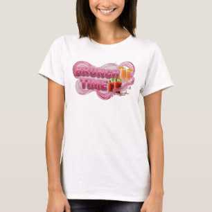 T-shirt Écriture artistique 3D rose saisissante BRUNCH TIM