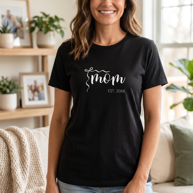T-shirt Écriture Blanche Maman Arc Cute Établie (Créateur téléchargé)