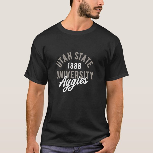 T-shirt Écriture Classique des Aggies de l'Université d'Ét (Devant)