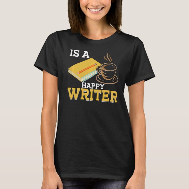 T-shirt Écriture D'ARRIÈRE-PLAN Pour Les Auteurs Et Les Éc (Devant)