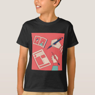 T-shirt Écriture d'illustrations d'art numérique expressiv