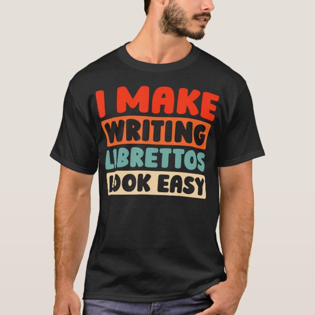 T-shirt Écriture d'Opéra de Théâtre Musical Rétro - Biblio (Devant)