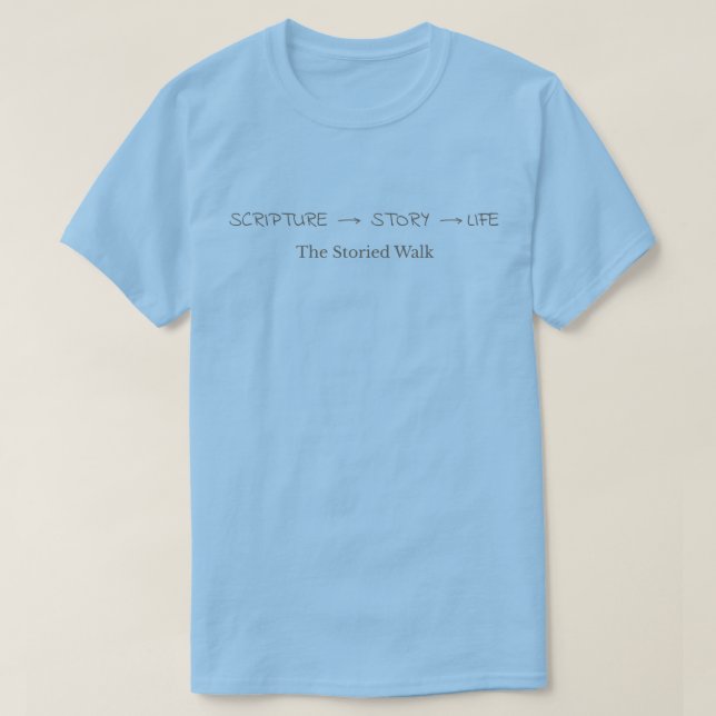 T-shirt Écriture  Histoire  Vie – Texte marron (Design devant)