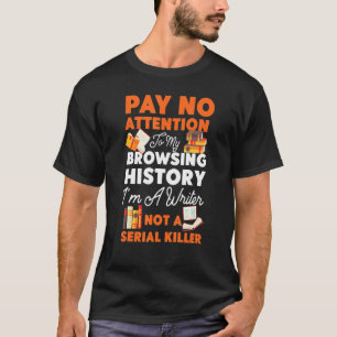 T-shirt Écriture Livre Novel Writer & Publié Auteur Payez 