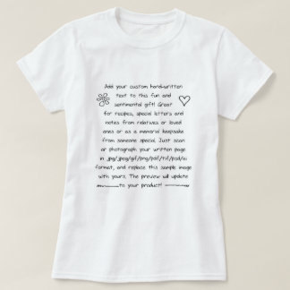 T-shirt Écriture manuscrite personnalisée