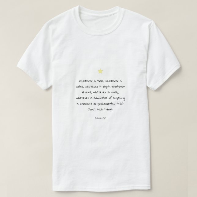 T-shirt Écriture Motivationnelle Inspirante Citation de la (Design devant)