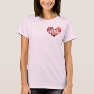 T-shirt Écriture "Stand with Ukraine" et cœur