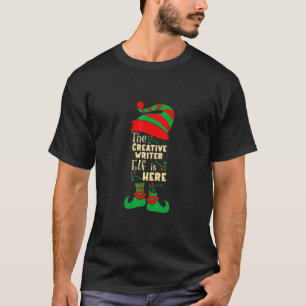 T-shirt Écrivain créatif Elf Noël Correspondant Famille Ch