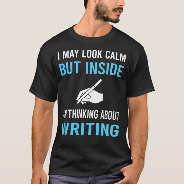 T-shirt Écrivain de calme (Devant)