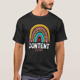 T-shirt Écrivain de contenu Rainbow News Commande de produ