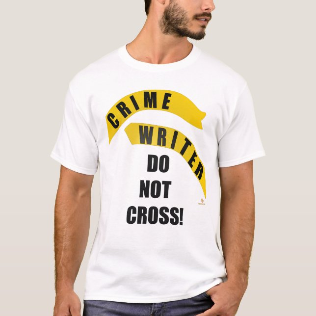 T-shirt Écrivain de crime Aucun croisement Genre Humour (Devant)