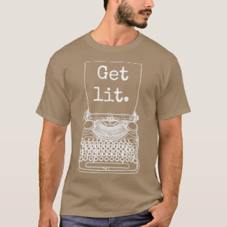 T-shirt Écrivain drôle Auteur romancier obtenir Lit Typewr