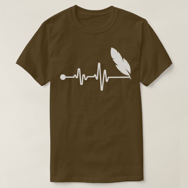 T-shirt Écrivain Heartbeat 1 (Design devant)