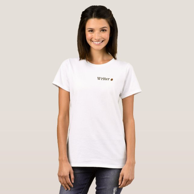 T-shirt Écrivain Point avec Haricots de Café Écrivains Rom (Devant entier)